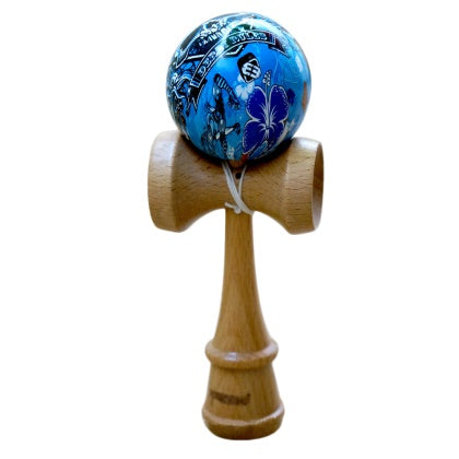 Beech Wood Magic Kendama with 3 Strings (7-Inch) - Blue